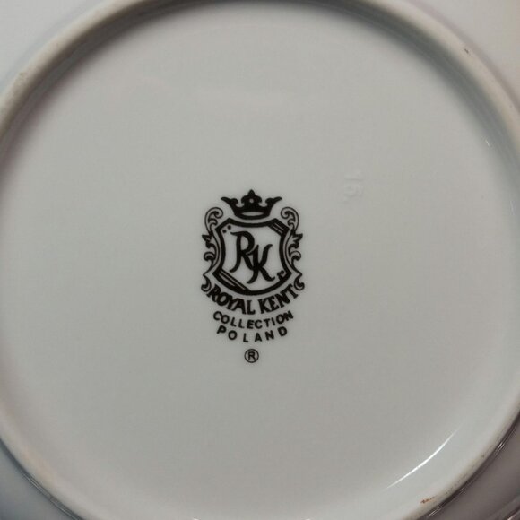 Royal Kent Red Roses Soup Bowls Set of 4 Poland Wedding Dinnerware Pre-Owned - Picture 10 of 10